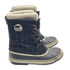 Sorel 1964 Pac Graphic Winter Boots Women 9.5 Snow Rain Waterproof FauxFur Lined